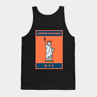 t-shirt-design-maker-with-a-statue-of-liberty-illustration Tank Top